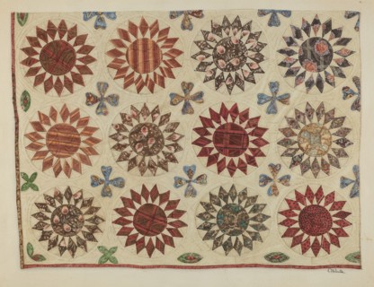 Sunburst Quilt, c. 1938.