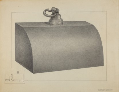 Pewter Foot Warmer, 1936.