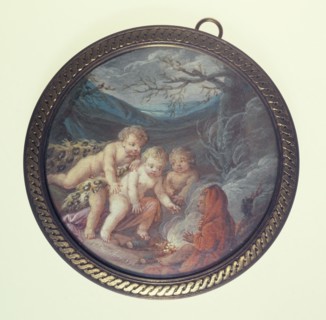 Cherubs in winter, c1850.