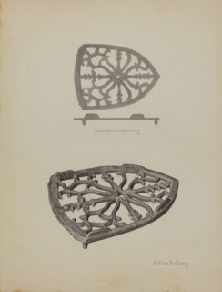 Flat Iron Holder, c. 1940.