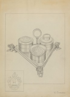 Silver Ink Stand, c. 1936.