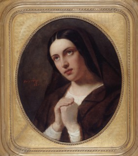 Young woman praying, 1860.