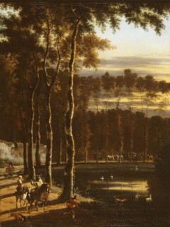 Alley with ash trees, c1670.