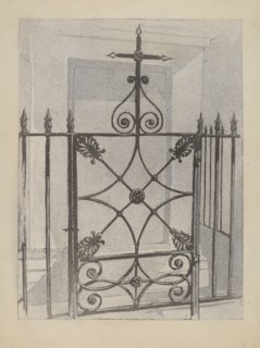Iron Gate and Fence, c. 1936.