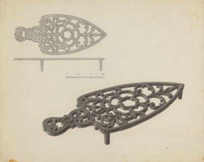 Flat Iron Holder, c. 1939.