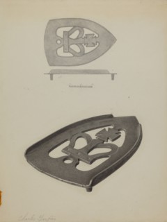 Flat Iron Holder, c. 1938.