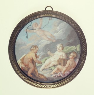 Cherubs with birds, c1850.
