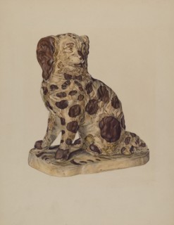 Ceramic Coach Dog, c. 1940.