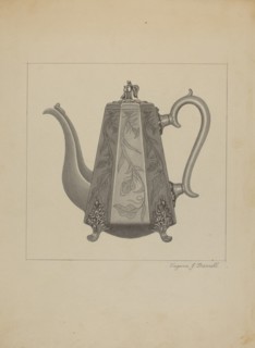 Pewter Coffee Pot, c. 1936.