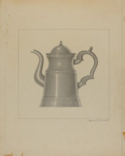Pewter Coffee Pot, c. 1936.