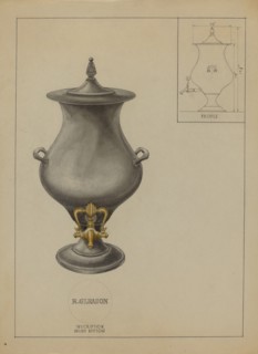 Pewter Coffee Urn, c. 1936.