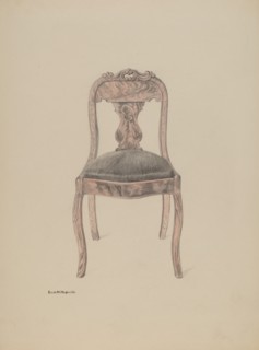 Fiddle-back Chair, c. 1937.