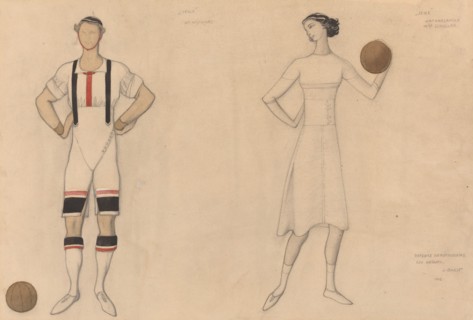 Costume Study for "Jeux", 1913.