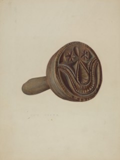 Pa. German Butter Mold, c. 1938.