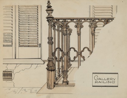 Cast Iron Gallery Rail, c. 1936.