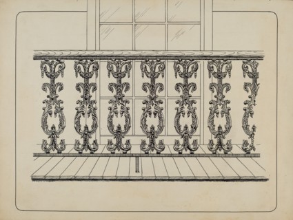 Cast Iron Balcony Rail, c. 1936.