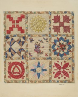 Patchwork Quilt, c. 1937. Creator: Charlotte Winter.