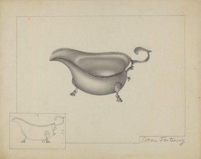 Silver Sauce Boat, c. 1937.
