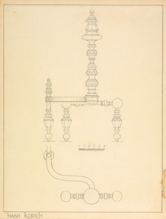 Andiron (one of pair), c. 1937.