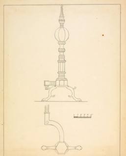 Andiron (one of pair), c. 1937.