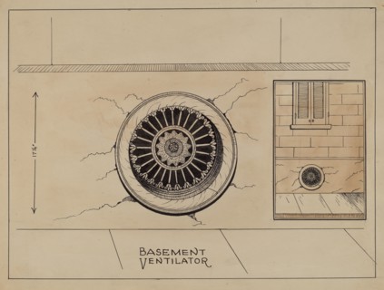Cast Iron Basement Vent, c. 1936.