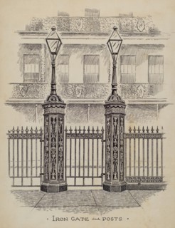 Cast Iron Gate and Fence, c. 1936.