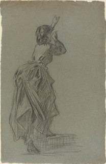 Young Woman Climbing a Step, 1890s.