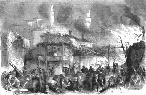 'The Conflagration at Varna', 1854. Creator: Unknown.