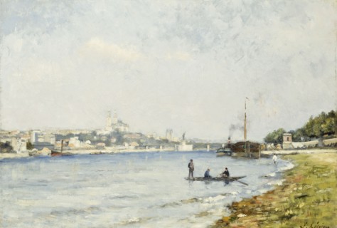 The Seine, in Passy, c1880.