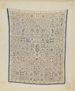 Embroidered Coverlet, c. 1936.