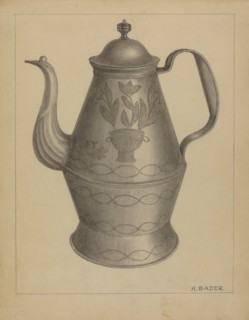 Pa. German Coffee Pot, c. 1936.