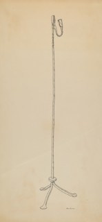 Rush and Candle Stand, c. 1939.