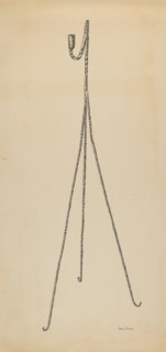 Rush and Candle Stand, c. 1939.