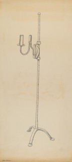 Rush and Candle Stand, c. 1939.