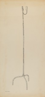 Rush and Candle Stand, c. 1939.