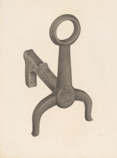 Andiron (one of pair), c. 1941.