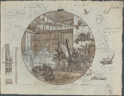 Lithographic Workshop, 19th century.