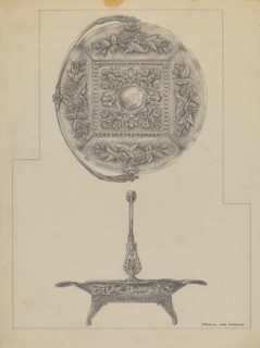 Silver Cake Dish, c. 1936.