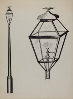 Eagle Lamp and Post, c. 1936.