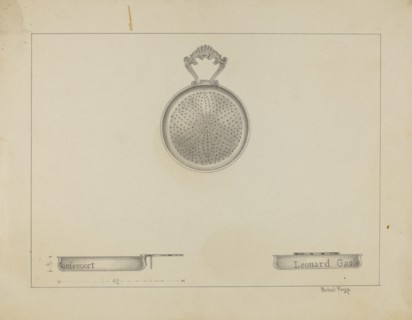 Silver Lemon Strainer, c. 1936.