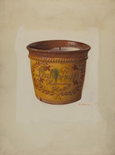Pa. German Flower Vase, c. 1937.