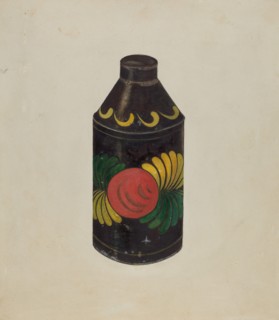 Toleware Tea Cannister, c. 1938.