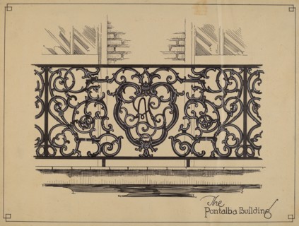 Cast Iron Balcony Rail, c. 1936.