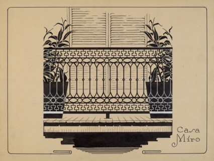 Cast Iron Balcony Rail, c. 1936.