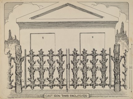 Iron Fence around Tomb, c. 1936.
