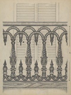 Cast Iron Balcony Rail, c. 1936.