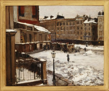Place Pigalle under snow, c1870.