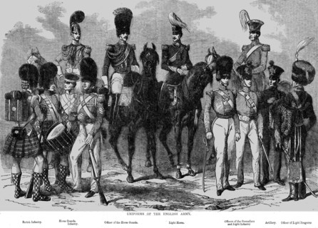 'Uniforms of the English Army', 1854. Creator: Unknown.
