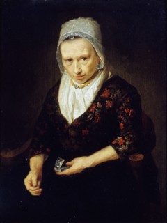 Old woman with snuff.