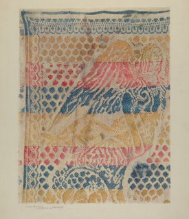 Handwoven Table Cover, c. 1940.